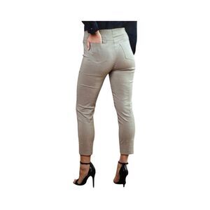 ROBELL BELLA 09 CROP CUFF TROUSER. TAUPE